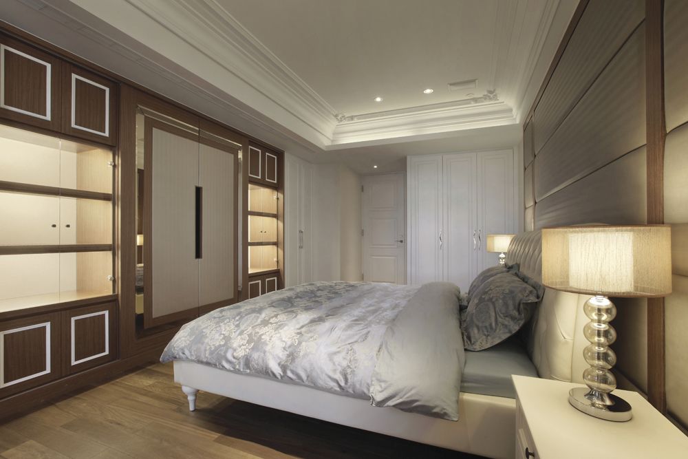 简欧风格卧室收纳柜设计 - 效果图