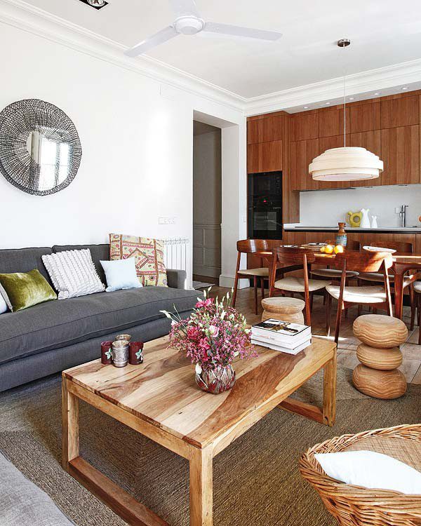 原木宜家客餐厅家具效果图