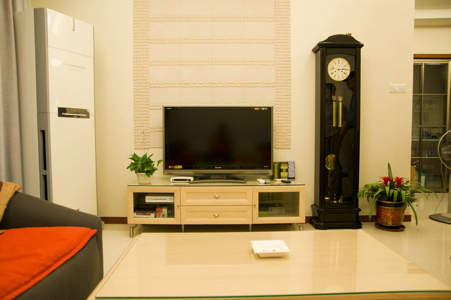 现代简约装修家居落地钟装饰 - 效果图