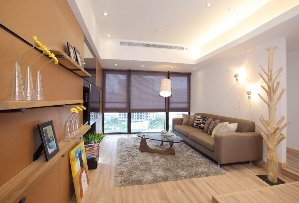 宜家自然风客厅吊顶效果图