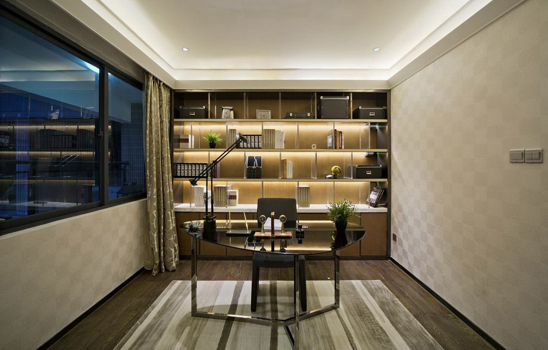 时尚现代家居书房书桌设计 - 效果图