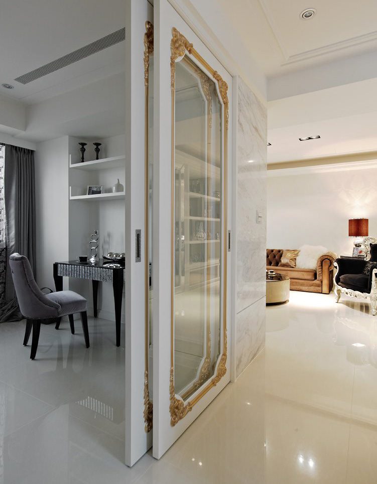 欧式家装室内隔断移门设计 - 效果图