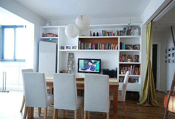 简约宜家餐厅电视收纳柜设计 - 效果图