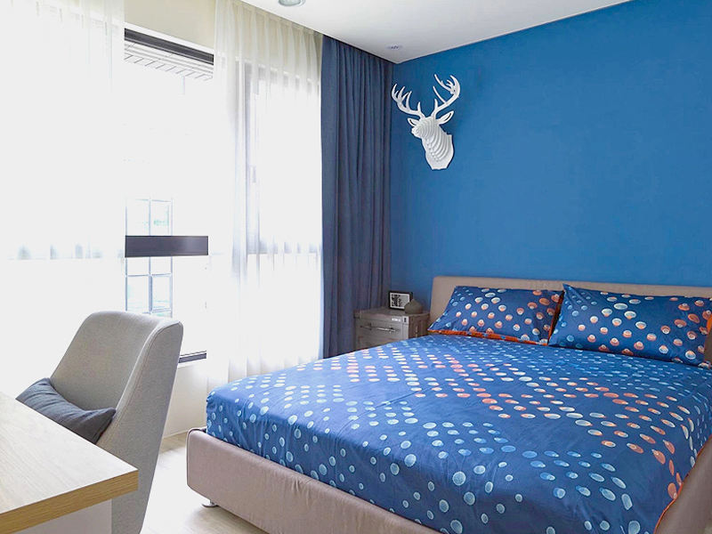 清爽个性蓝次卧效果图