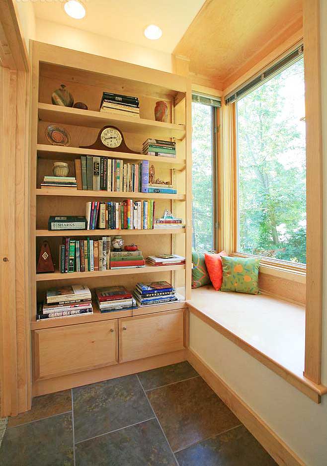 自然简美式 原木色飘窗效果图