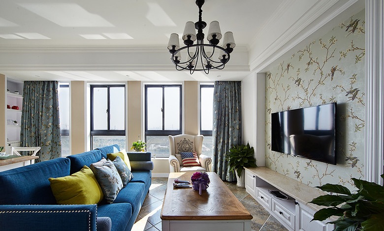 炫彩时尚复古欧式客厅效果图