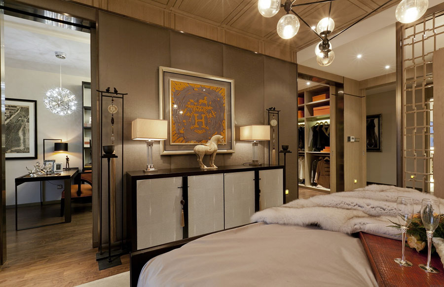 低奢复古欧式风卧室效果图