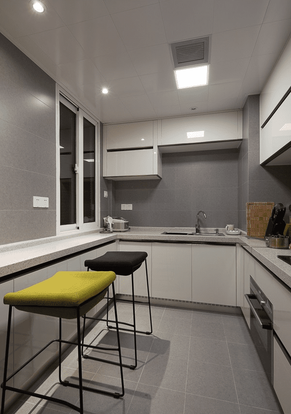 简约现代厨房集成吊顶装饰图 - 效果图