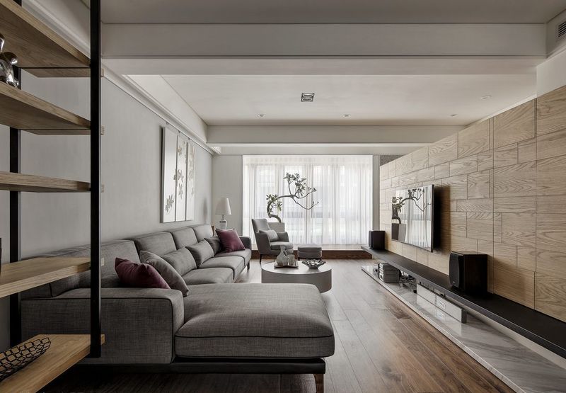 素雅幽静现代三居室之沙发搭配效果图