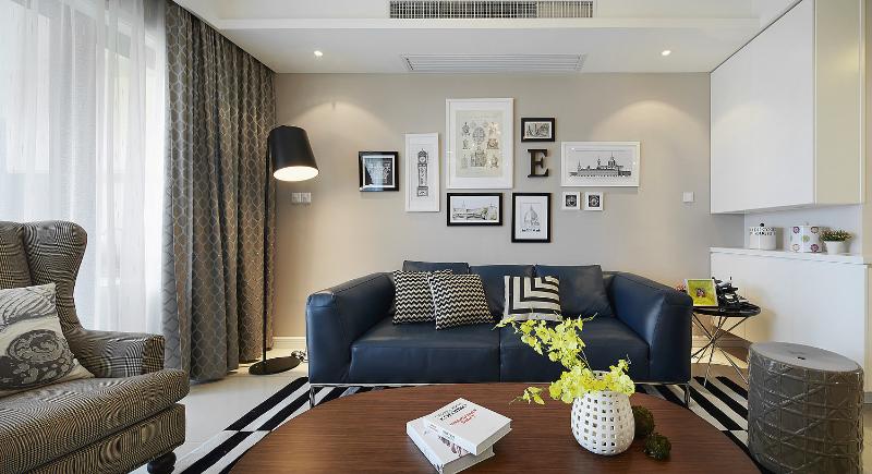 温馨舒适现代客厅落地灯放置图 - 效果图