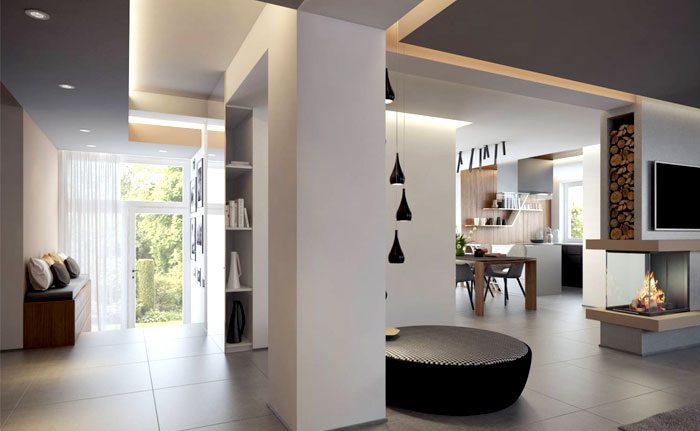 现代欧式家装隔断设计 - 效果图