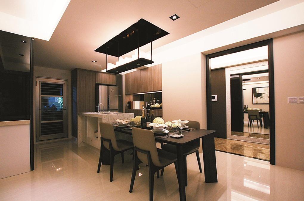 暖咖色现代风餐厅大全 - 效果图