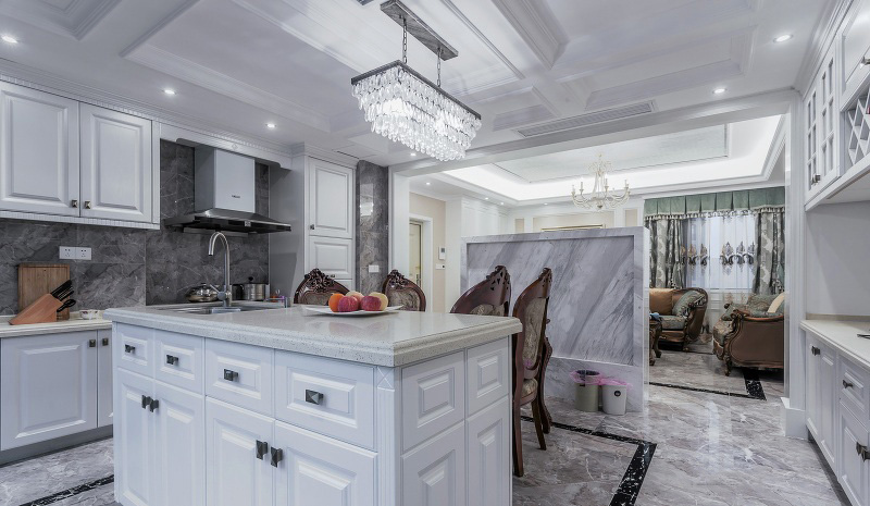 超炫动感时尚现代欧式厨房设计案例 - 效果图