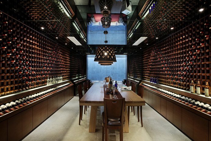 前卫时尚现代风格别墅室内酒柜设计装潢图片 - 效果图