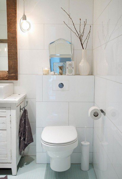 简约创意小卫生间局部装修图 - 效果图