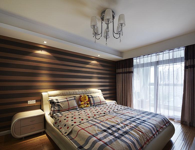 时尚现代设计卧室背景墙装饰 - 效果图