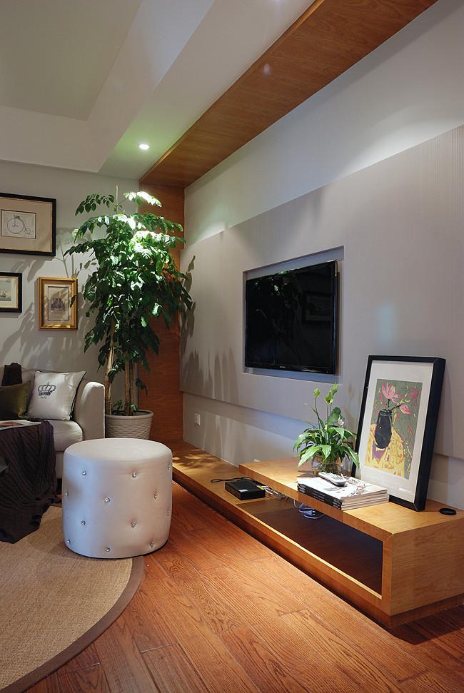 简约客厅电视背景墙造型鉴赏 - 效果图