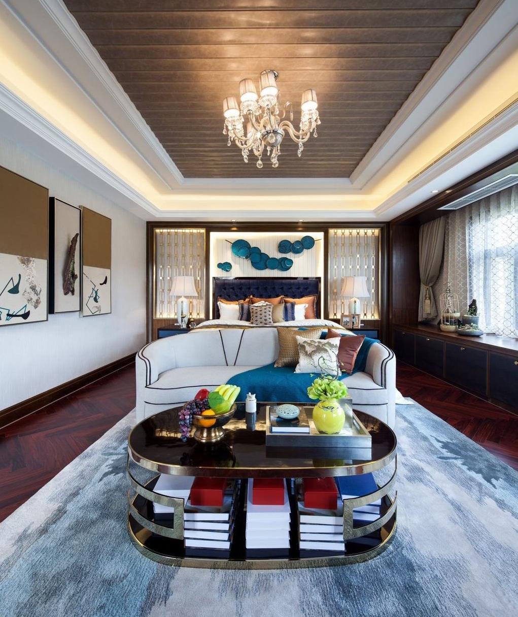 豪华简欧风格别墅卧室休闲区设计效果图