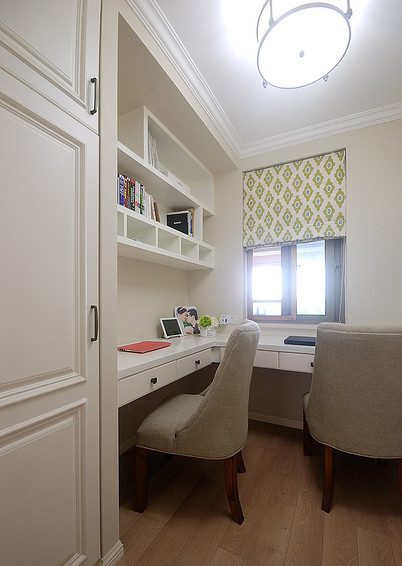 时尚简约书房局部设计装修效果图