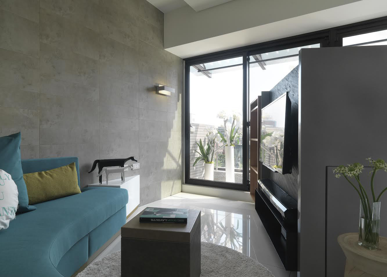 简约一居室阳台设计 - 效果图