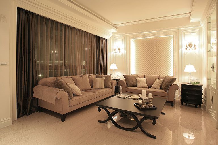 时尚现代设计客厅灯光效果图