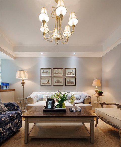 自由与情调并存美式客厅背景墙设计效果图