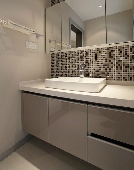 素色调现代家居洗脸盆设计 - 效果图