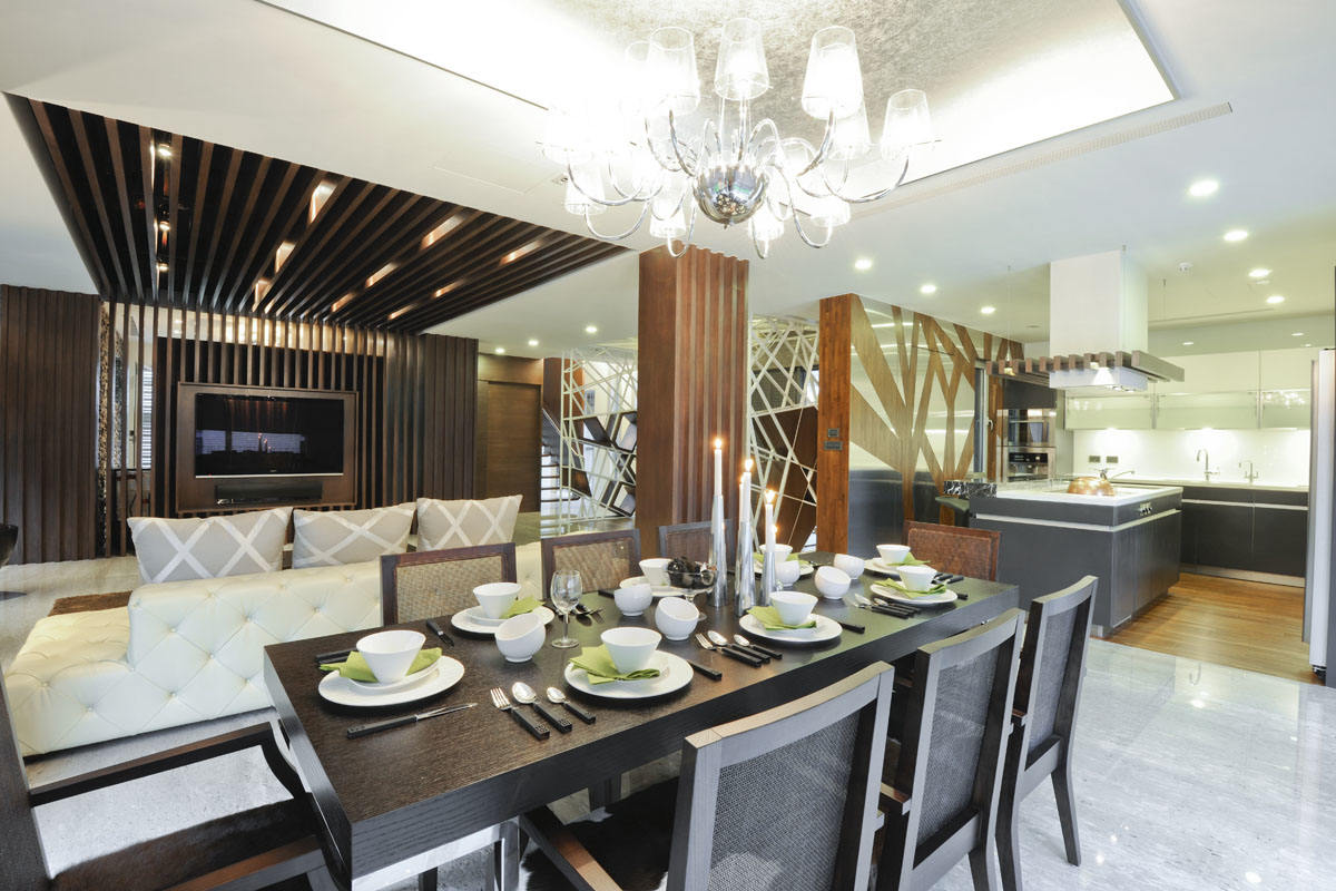 创意现代时尚风餐厅隔断设计装修效果图