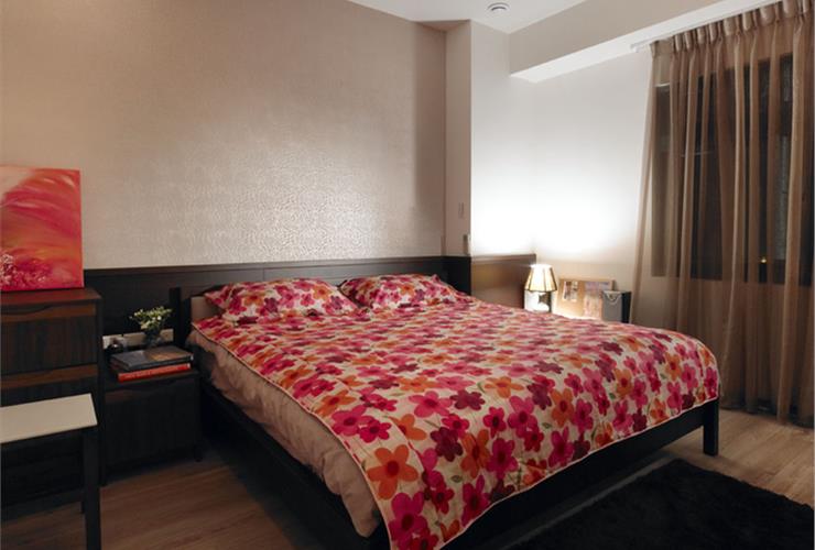 简朴现代风格卧室花色四件套装配 - 效果图