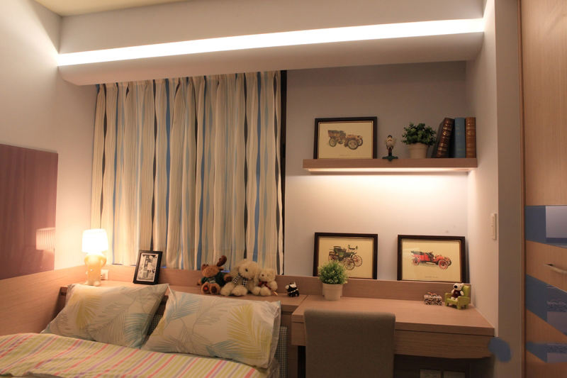 美式简约儿童房窗帘搭配 - 效果图