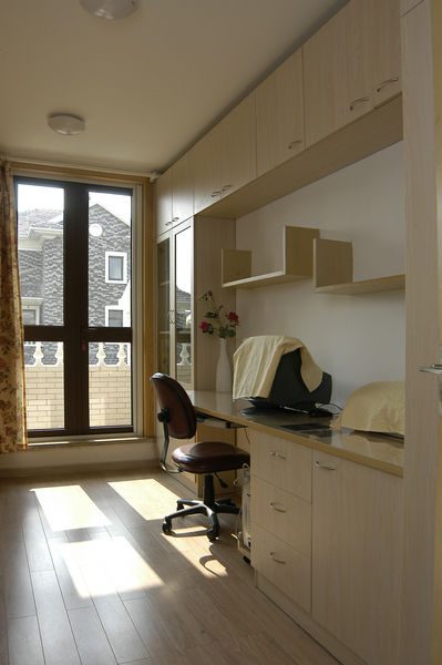 清纯明亮简约书房窗户设计 - 效果图