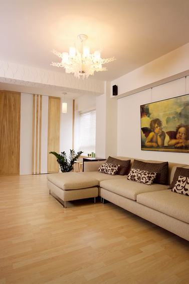 原木简约客厅灯饰欣赏 - 效果图