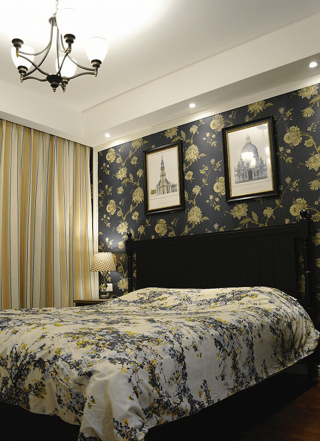 时尚田园碎花卧室装饰欣赏图 - 效果图