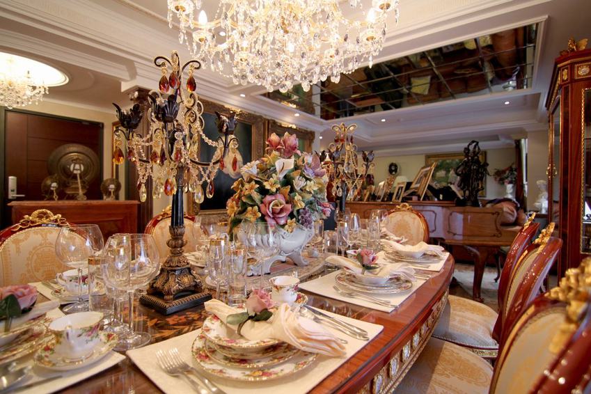 豪华东南亚风格餐具装饰图 - 效果图