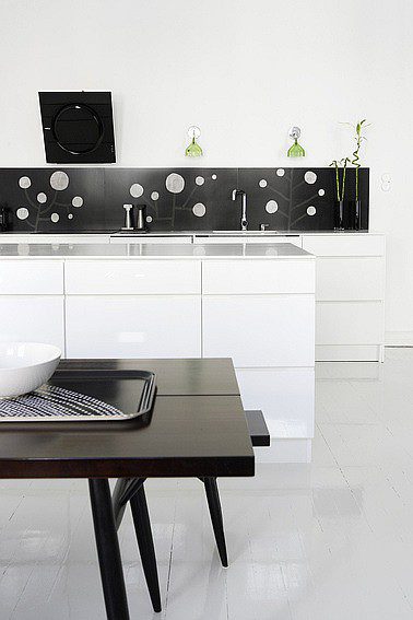 简约时尚黑白配厨房案例设计 - 效果图