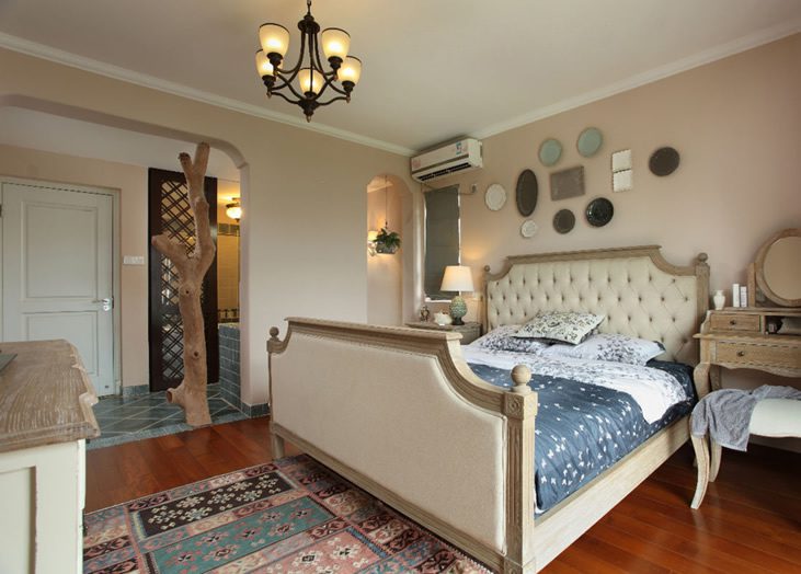 时尚创意美式风格卧室软装装饰效果图