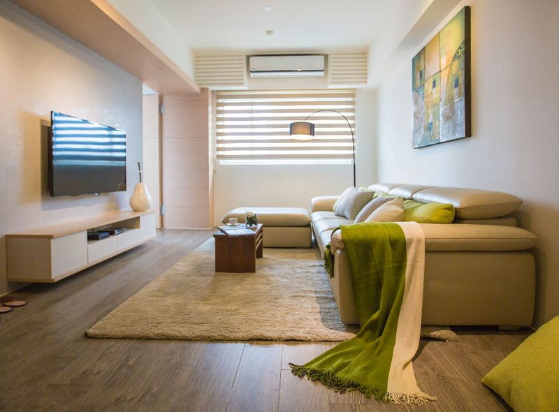 绿意北欧客厅毛毯与地毯展示效果图