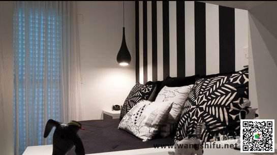 条纹壁纸撑出大气场 - 翻新攻略
